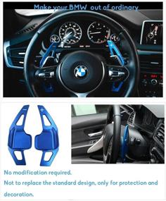 img 1 attached to 🔵 Jaronx Aluminum Metal Paddle Shifter Extensions for BMW - Fits 2 3 4 X1 X2 X3 X4 X5 X6 series (F22 F23 F30 F31 F33 F34 F15 F16 F25 F26) - Blue