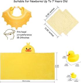 img 2 attached to Ultra Soft 8-Piece Baby Shower Gift: Hooded Baby Bath Towel Set for Newborns, Toddlers, Boys, and Girls