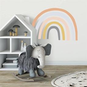 img 3 attached to 🌈 Colorful Rainbow Wall Decals for Girls Nursery and Kids Room Decor - Removable Stickers for Bedroom, Multi-Colored Rainbow Art, Nursery Wall Decor, Kids Room Decal...