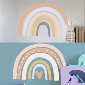 img 2 attached to 🌈 Colorful Rainbow Wall Decals for Girls Nursery and Kids Room Decor - Removable Stickers for Bedroom, Multi-Colored Rainbow Art, Nursery Wall Decor, Kids Room Decal...