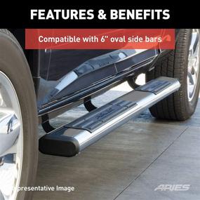 img 1 attached to Aries Standard Oval Nerf Mount Exterior Accessories at Running Boards & Steps