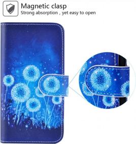 img 3 attached to IPhone 6S Wallet Case,IPhone 6 Wallet Case,MagicSky Premium PU Leather Flip Folio Case Cover With Wrist Strap,Card Slots,Cash Pocket,Kickstand For Apple IPhone 6S/IPhone 6 4.7 Inch (Dandelion)