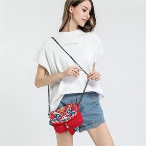 img 1 attached to Embroidered Tassels Crossbody Shoulder Cellphone Women's Handbags & Wallets ~ Crossbody Bags