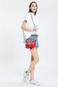 img 2 attached to Embroidered Tassels Crossbody Shoulder Cellphone Women's Handbags & Wallets ~ Crossbody Bags