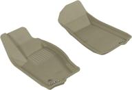 3d maxpider custom fit kagu floor mat (tan) for 2005-2010 jeep grand cherokee - 1st row logo