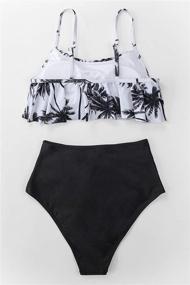 img 1 attached to Cupshe Fashion Falbala High Waisted Bikini Women's Clothing : Swimsuits & Cover Ups