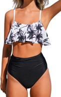 cupshe fashion falbala high waisted bikini women's clothing : swimsuits & cover ups logo