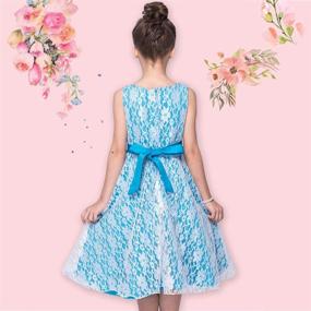 img 1 attached to 🌸 Flower Girls Dress Wedding Party Girls' Clothing - Elegant Dresses for Special Occasions