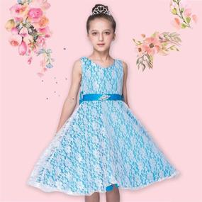 img 3 attached to 🌸 Flower Girls Dress Wedding Party Girls' Clothing - Elegant Dresses for Special Occasions