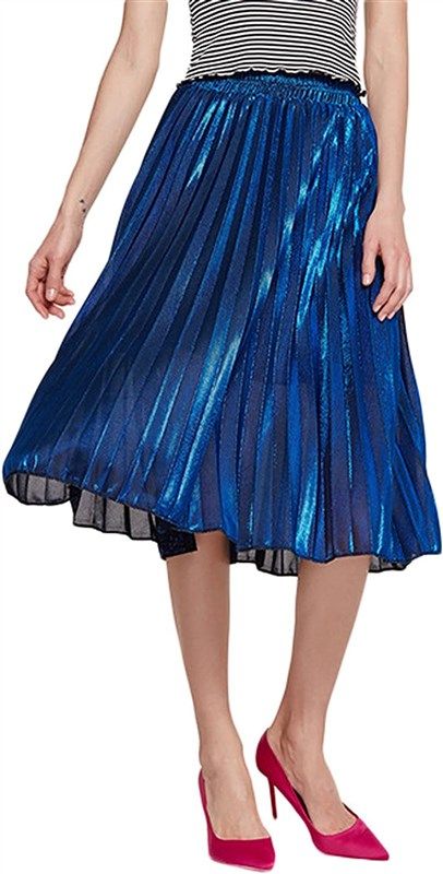Chartou Premium Metallic Shimmer Accordion Women's Clothing in Skirts ...