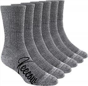 img 4 attached to Stay Warm And Cozy: KECCOW Merino Wool Crew Socks For All Season Adventures - 3 Pairs For Men And Women