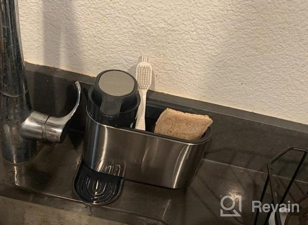 img 1 attached to Keep Your Kitchen And Bathroom Neat And Tidy With ODesign Stainless Steel Sink Caddy Dispenser - Ideal For Campers And RVs review by Chad Gomez