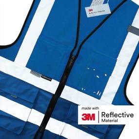 img 2 attached to Stay Safe And Seen With Salzmann'S 3M Multi-Pocket Working Vests