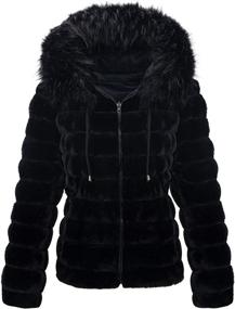 img 4 attached to Geschallino Womens Coat Black M Women's Clothing : Coats, Jackets & Vests