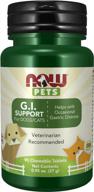now pet health, g.i. support supplement, formulated for cats & dogs, nasc certified, 90 chewable tablets logo