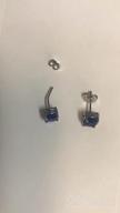img 1 attached to 💎 Sapphire Stud Earrings for Women and Teens in Round-Cut Sterling Silver review by Leslie Harris