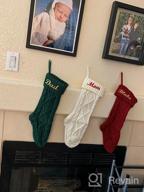 img 1 attached to 20-Inch Personalized Christmas Stocking: Custom Embroidered Name, Rustic Farmhouse Design, Hanging Ornament For Family Decorations And 2022 Xmas Gift - 1 Pack review by Barbara Zepeda