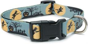 img 4 attached to 🎃 Enchanting Halloween Dog Collar: The Witch's Style for Large Dogs