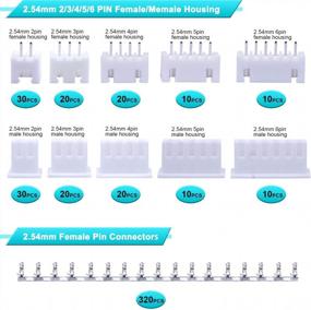 img 3 attached to Twidec/500PCS 2.54Mm JST Connector Kit With 2/3/4/5/6 Male And Female Pin Housing Connector Adapter Plug And 2.54Mm Female Pin Header Wire Terminal Connector Kit N-010-W