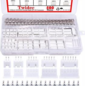 img 4 attached to Twidec/500PCS 2.54Mm JST Connector Kit With 2/3/4/5/6 Male And Female Pin Housing Connector Adapter Plug And 2.54Mm Female Pin Header Wire Terminal Connector Kit N-010-W