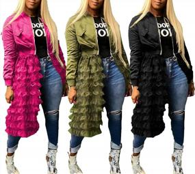 img 1 attached to Get Chic With Vakkest'S Camo Blazer Jacket For Women - Explore Lapel Long Sleeve Open Front Cardigan Coat With Classic Pockets