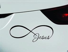 img 1 attached to 🔥 Infinity Jesus Symbol Decal Funny Car Truck Sticker Window - ExpressDecor (Black)