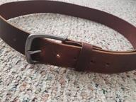 img 1 attached to Genuine Leather Casual Belts (1½-Inch Width) - Jeereal Men's Belt Accessories review by Steve Linquist