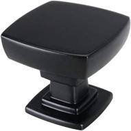 30 pack homdiy black cabinet knobs - hd9016bk solid square drawer knobs for kitchen, bathroom cabinets logo