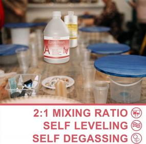 img 3 attached to Live Edge Epoxy Resin Kit - Crystal Clear 2:1 Casting Resin For River Tables, Deep Pours Up To 4 Inches - 0.75 Gallon Single Pour