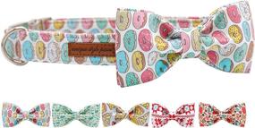 img 2 attached to 🐾 Charm Your Pet with the Unique Style Paws Dog Collar featuring a Adorable Bowtie - Adjustable Collars for Dogs and Cats