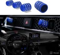 🔵 enhance your honda civic 2022 with thenice air vent lever cover wind outlet knob decoration trims - blue (4pcs) логотип