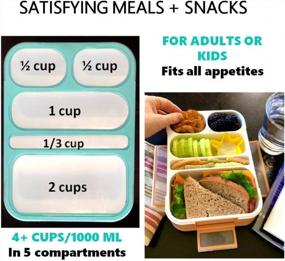img 2 attached to Leakproof Bento Box For Meal Prep & Portion Control - 2 Pack Lunch Boxes For Adults, Kids And Toddlers