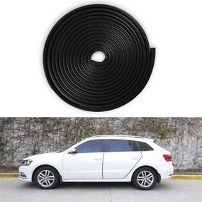 img 4 attached to 🚗 SINGARO 33Ft(10M) No Glue Door Edge Protective Strip for Cars, Trucks, SUVs, and ATVs - Black General Rubber Exterior Accessories