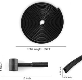 img 3 attached to 🚗 SINGARO 33Ft(10M) No Glue Door Edge Protective Strip for Cars, Trucks, SUVs, and ATVs - Black General Rubber Exterior Accessories