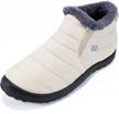 women's winter snow boots fur lined warm ankle booties slip on waterproof outdoor shoes comfortable for women logo