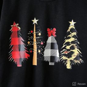 img 2 attached to Adorable Unisex Kids Christmas Sweatshirt: Xmas Tree Santa Pullover Top for Toddler Baby Girls and Boys