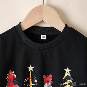 img 3 attached to Adorable Unisex Kids Christmas Sweatshirt: Xmas Tree Santa Pullover Top for Toddler Baby Girls and Boys