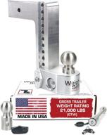 🚚 weigh safe ws10-3-ka aluminum adjustable trailer hitch: built-in scale & sway prevention, 10" drop, 3" receiver with 2 keyed alike locks & heavy duty ball mount hitch 21,000 gtw логотип