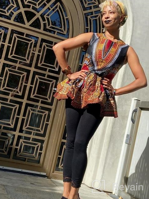 img 1 attached to African Print Dashiki Traditional Top For Women By SHENBOLEN review by Jamie Mousavi