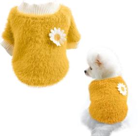 img 4 attached to JCOLUSHI Sweater Yellow Clothing Winter