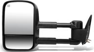 dna motoring twm-001-t111-bk-l powered heated towing mirror compatible with 03-06 silverado suburban avalanche tahoe sierra yukon logo