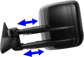 img 2 attached to DNA Motoring TWM-001-T111-BK-L Powered Heated Towing Mirror Compatible With 03-06 Silverado Suburban Avalanche Tahoe Sierra Yukon