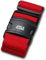 lewis n. clark quick release luggage belt: red adjustable tie down straps for enhanced luggage security логотип