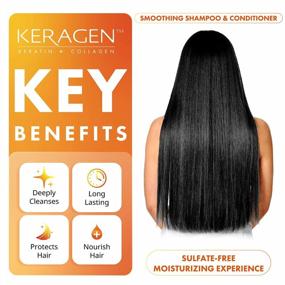 img 2 attached to KERAGEN'S Keratin &amp; Collagen Smoothing Shampoo: формула без сульфатов для сильных, увлажненных и окрашенных волос