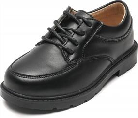 img 4 attached to DADAWEN School Uniform Shoes For Boys And Girls - Classic Leather Lace-Up Oxfords For Comfortable And Casual Dressing (Sizes For Toddlers, Little Kids, And Big Kids)