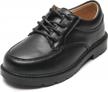 dadawen school uniform shoes for boys and girls - classic leather lace-up oxfords for comfortable and casual dressing (sizes for toddlers, little kids, and big kids) logo