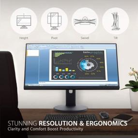 img 2 attached to 🖥️ ViewSonic VG2756 4K Docking Integrated Ergonomics: Tilt, Height Adjustment, Built-In Speakers