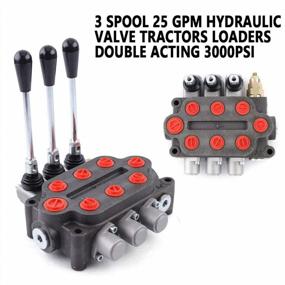 img 3 attached to QIZHI 25 GPM Double Acting Hydraulic Directional Control Valve For Small Tractor Loader Log Splitter, 3 Spool, 3000 PSI