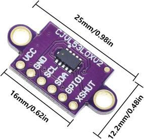 img 2 attached to Highly Accurate Laser Distance Module- ACEIRMC 2Pcs VL53L0X ToF Ranging Sensor Breakout