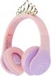 powerlocus kids headphones over-ear: 85db volume limited, bluetooth wireless w/microphone & carry case logo